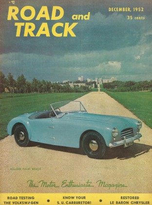 ROAD & TRACK 1952 DEC - Vol.4 #4, CARROZZERIA GHIA FIAT 1100-E, SU CARB*